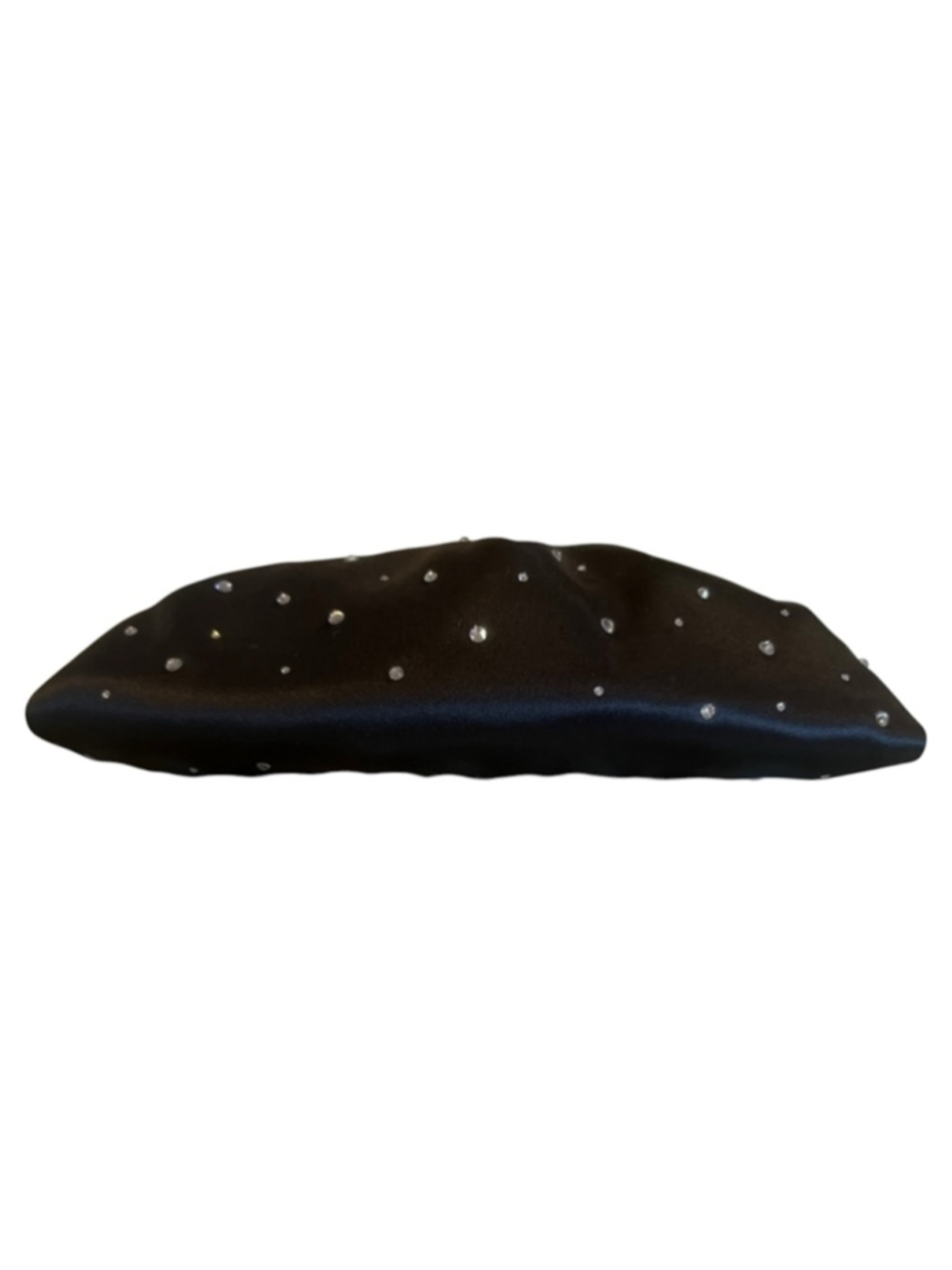 Franchi Black Satin Rhinestone Evening Clutch shoulder bag small - Picture 5 of 6